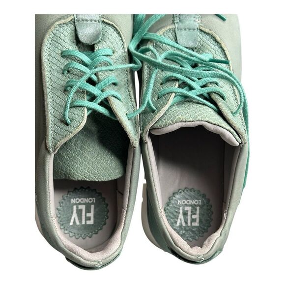 Fly London Bump Womens Green Platform Leather‎ Sneaker Size EU37 US7 M - Picture 4 of 13